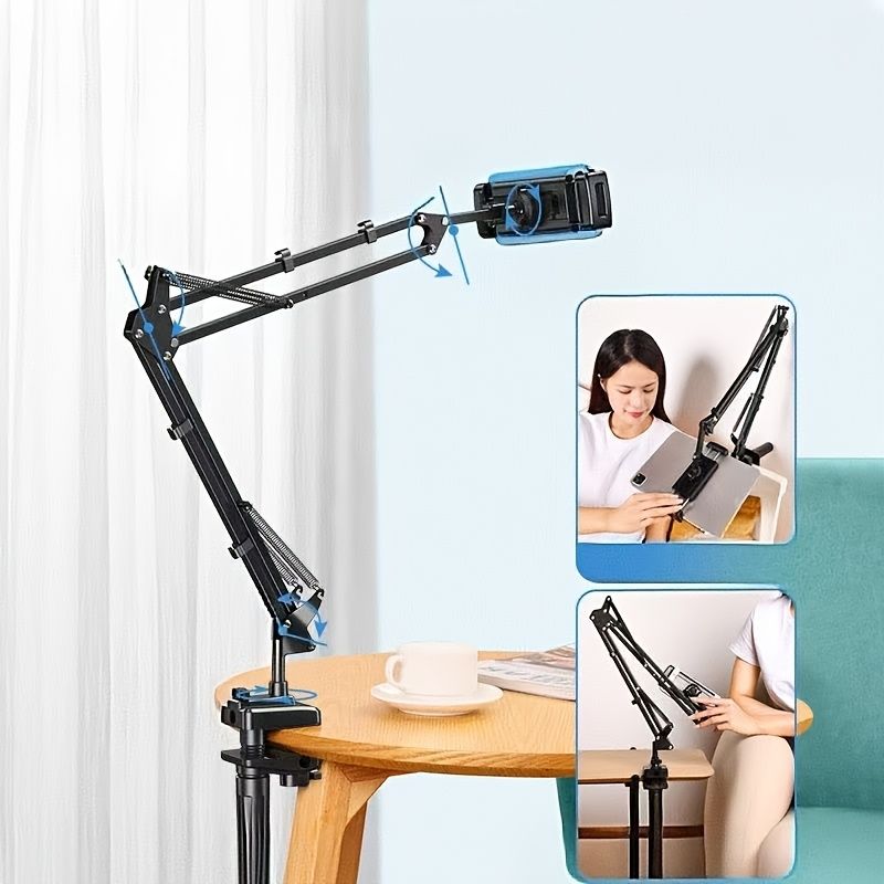 BLACK pure titanium tablet mount, flexible tablet arm stand, heavy duty tablet holder, home office desk accessory, bedside tablet stand, Australia tablet mount, hands-free tablet arm - Image 8
