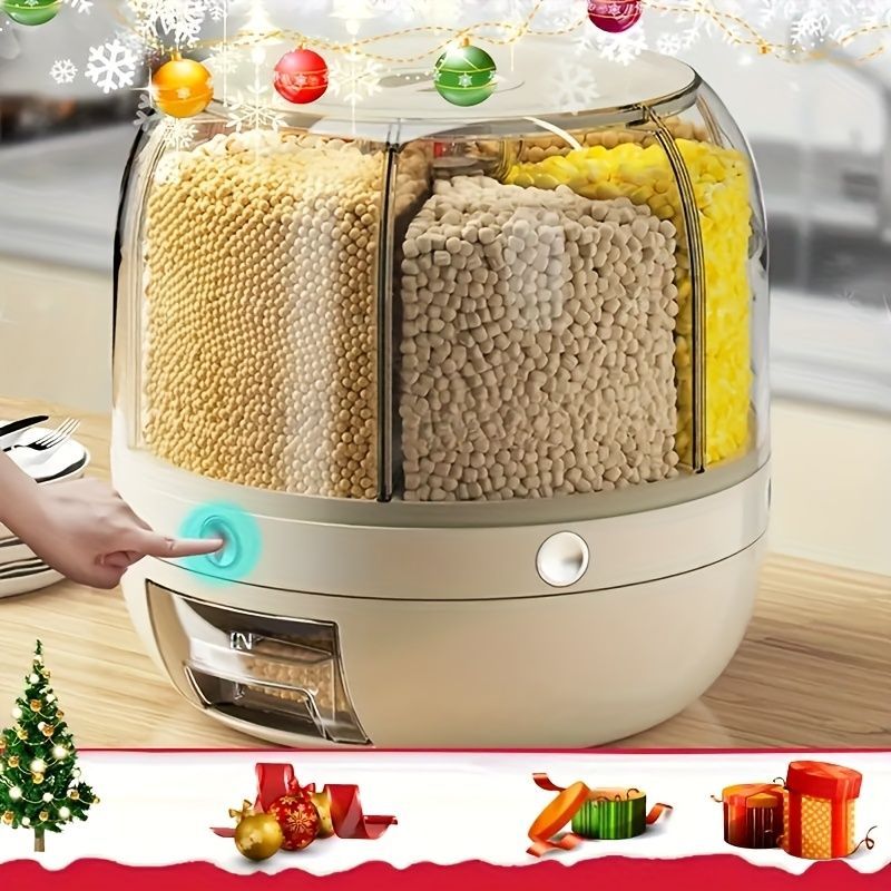 rotating storage container, large capacity grain storage, food storage box, sealed food container, kitchen organization, insect proof food storage, moisture proof food storage, airtight canister, Australian pantry - Olive - Size 20L - Image 8