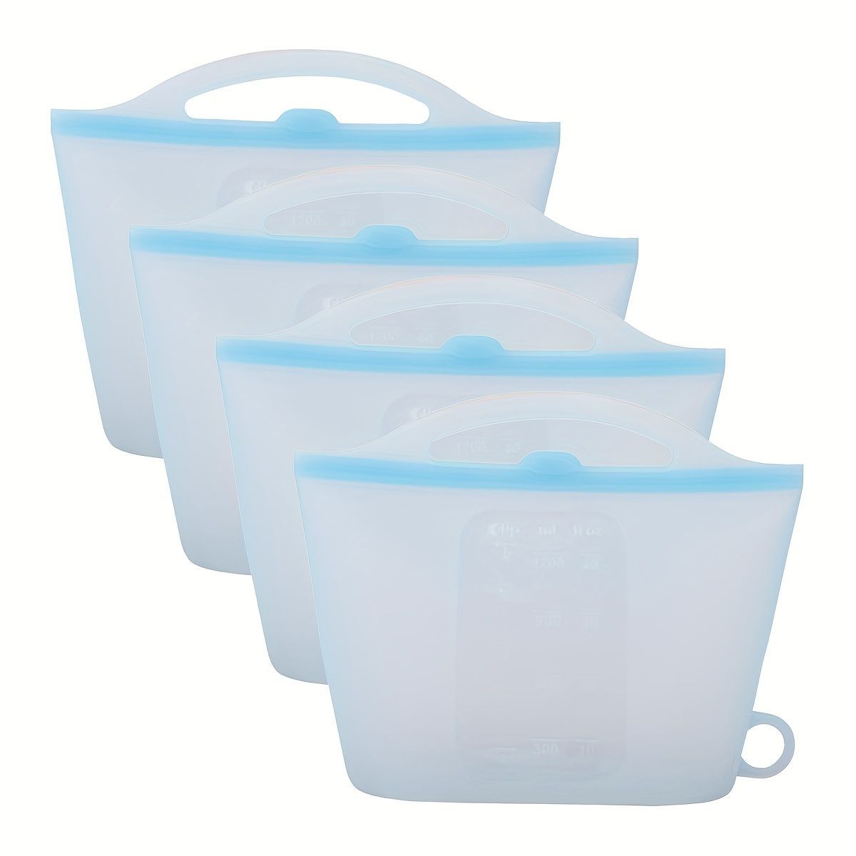 food-grade silicone, sealing strips, leak-proof, airtight seal, silicone lid covers, reusable food storage, Australian kitchen, dishwasher safe, non-toxic, temperature resistant, fridge organisation, travel storage, office lunchbox - Pink - Size 1200ml-4p - Image 5