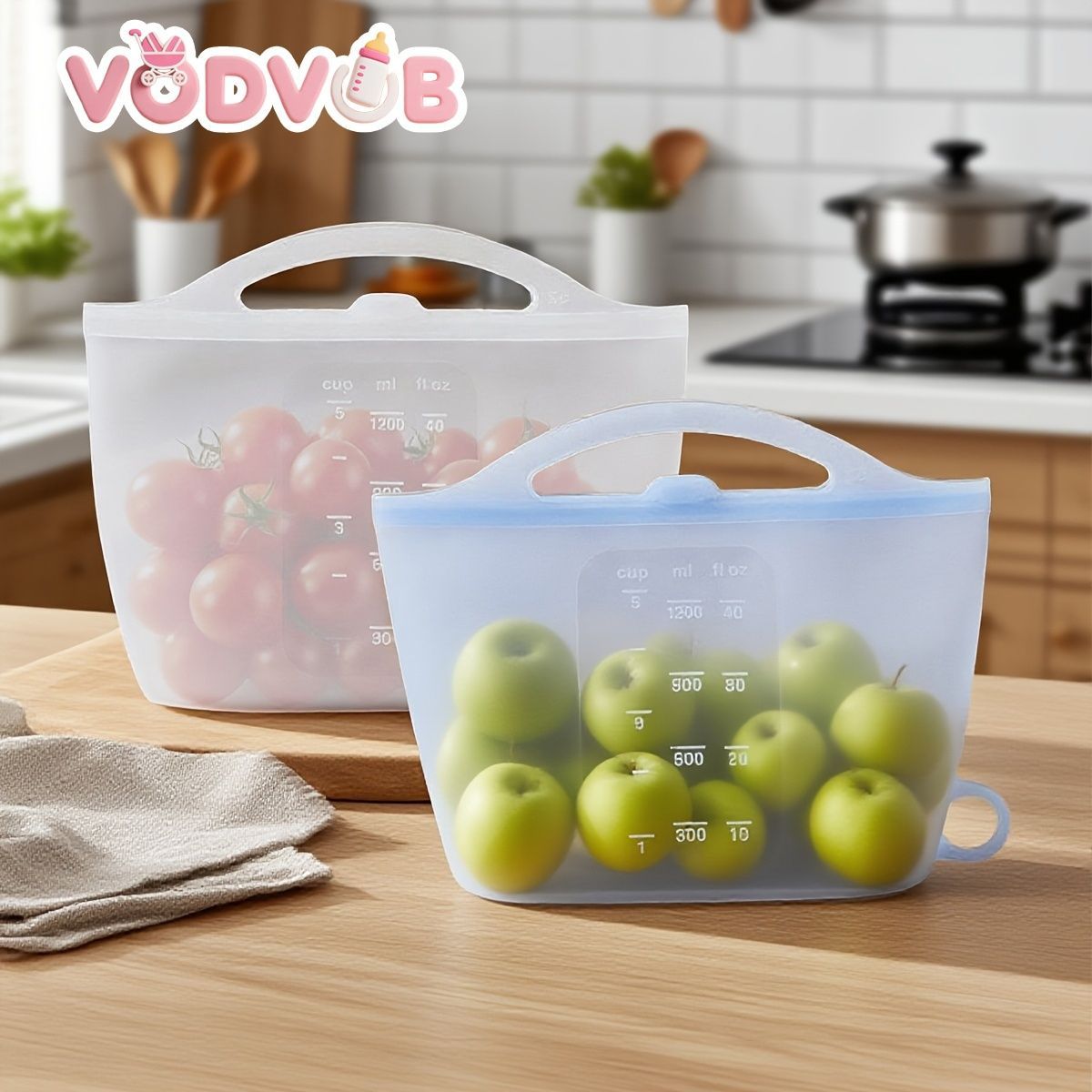 food-grade silicone, sealing strips, leak-proof, airtight seal, silicone lid covers, reusable food storage, Australian kitchen, dishwasher safe, non-toxic, temperature resistant, fridge organisation, travel storage, office lunchbox - White - Size 1200ml-4 - Image 3