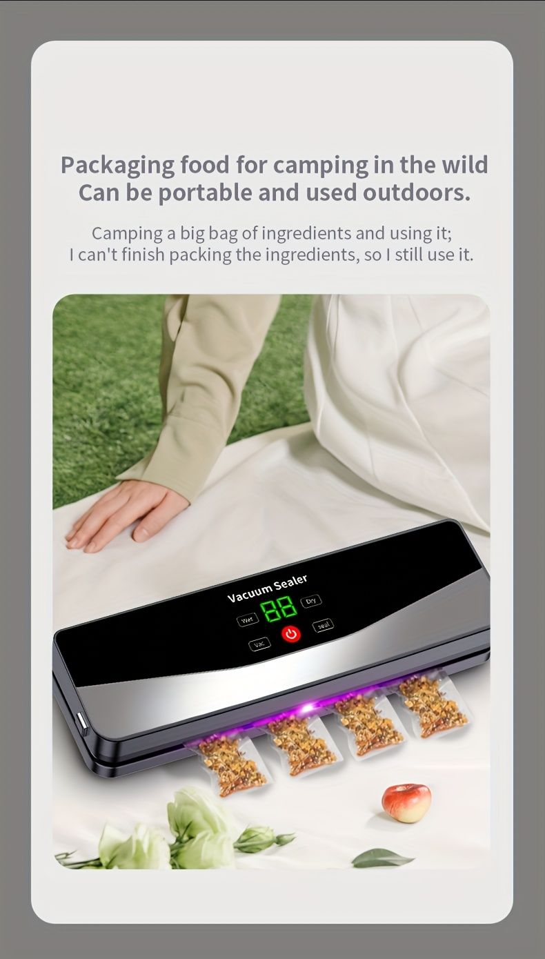 wireless vacuum sealer, portable vacuum sealer, chargeable vacuum sealer, Japanese technology vacuum sealer, food storage vacuum sealer, cordless food sealer, kitchen gadget Australia - Image 8