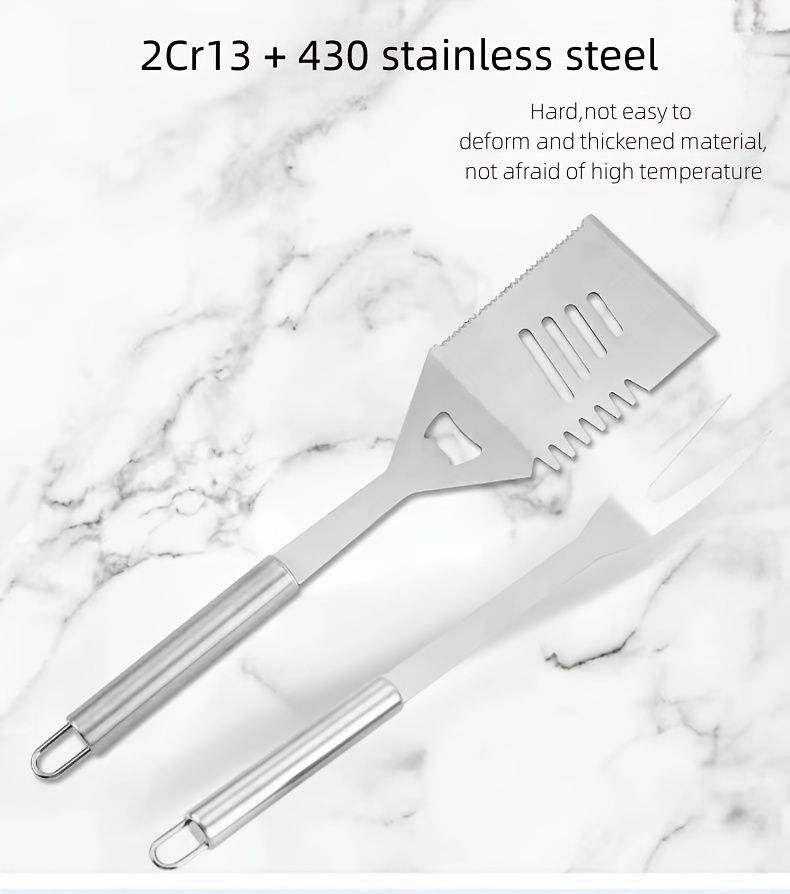 stainless steel BBQ tool set, BBQ utensils, outdoor grilling tools, Australian BBQ set, durable BBQ tools - Image 6