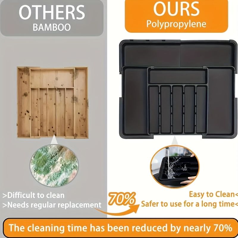 kitchen utensil set, organizer tray, wooden look handles, stainless steel utensils, heat resistant kitchen tools, Australian kitchenware, home cook essentials, non-stick safe utensils, kitchen drawer organizer, cooking utensils set - Image 2