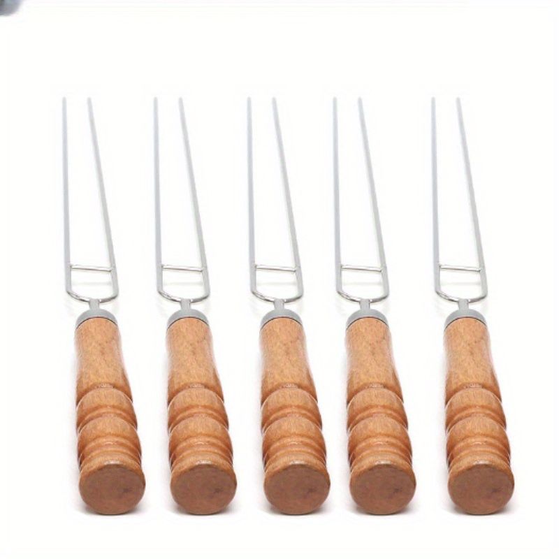 BBQ skewer set, outdoor barbecue Australia, stainless steel skewers, wooden handle skewers, portable skewer set, kebab sticks, grilling accessories - Image 6