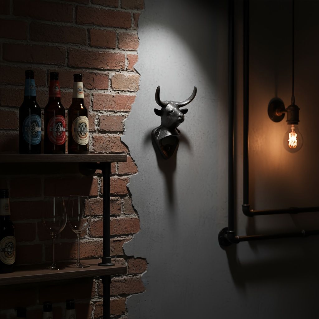 bull head bottle opener, wall mounted bottle opener, kitchen accessory, party item, durable bottle opener, Australian home decor, bar accessory, gift for beer lovers - Image 2