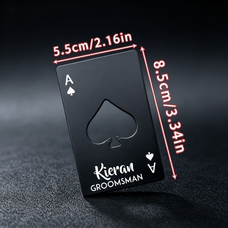 Black Red playing card bottle opener, novelty bottle opener, compact bottle opener, stylish bar tool, stainless steel bottle opener, Australian market bar accessory, unique gift idea - Image 5