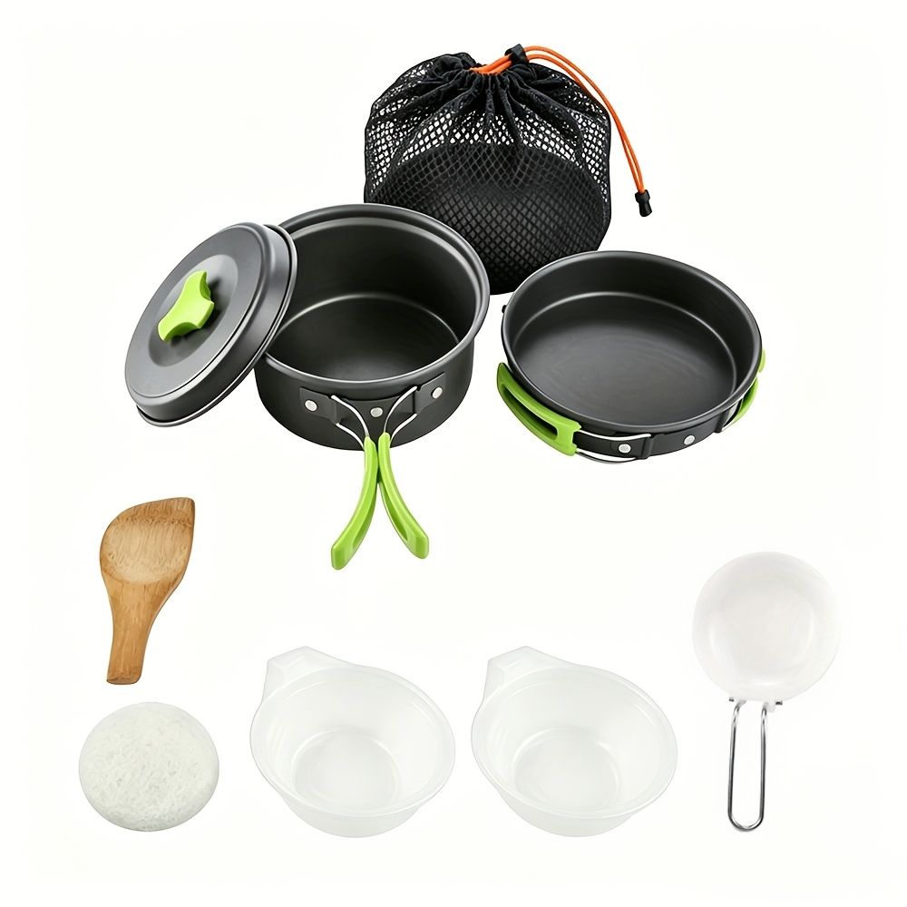 Black outdoor camping cookware, camping pots and pans, outdoor cooking utensils, compact cookware set, durable cookware, Australian camping gear, camp stove cookware, portable cooking set - Image 3
