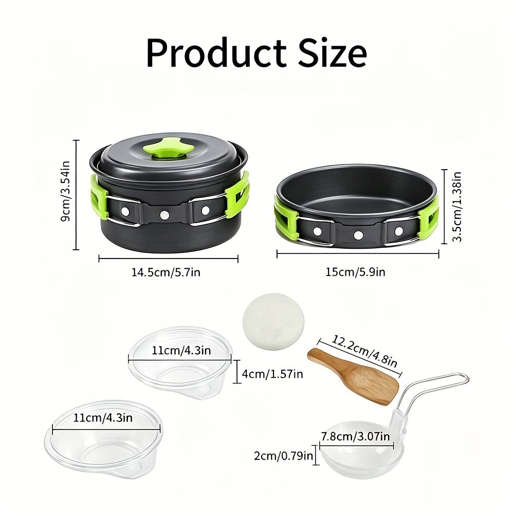 Black outdoor camping cookware, camping pots and pans, outdoor cooking utensils, compact cookware set, durable cookware, Australian camping gear, camp stove cookware, portable cooking set - Image 4