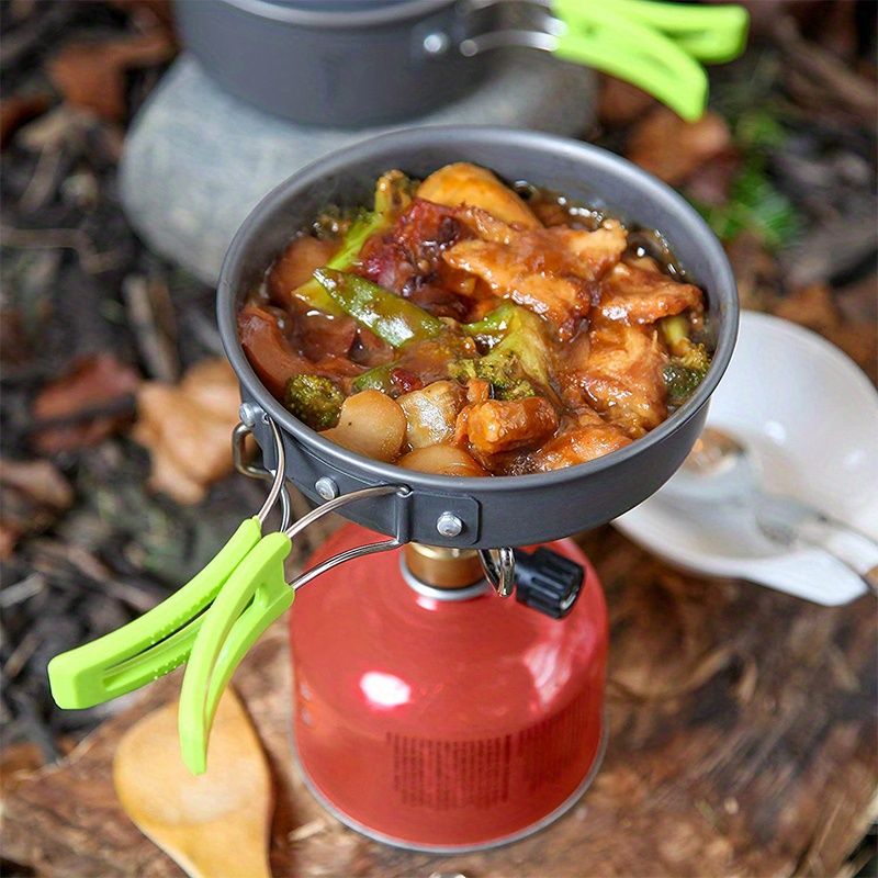 Black outdoor camping cookware, camping pots and pans, outdoor cooking utensils, compact cookware set, durable cookware, Australian camping gear, camp stove cookware, portable cooking set - Image 6