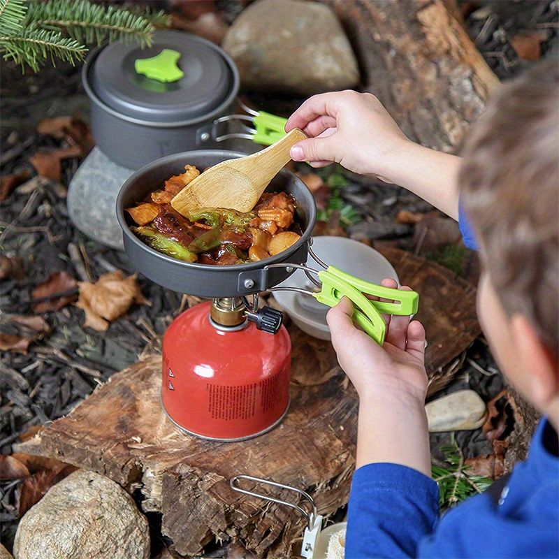 Black outdoor camping cookware, camping pots and pans, outdoor cooking utensils, compact cookware set, durable cookware, Australian camping gear, camp stove cookware, portable cooking set - Image 8