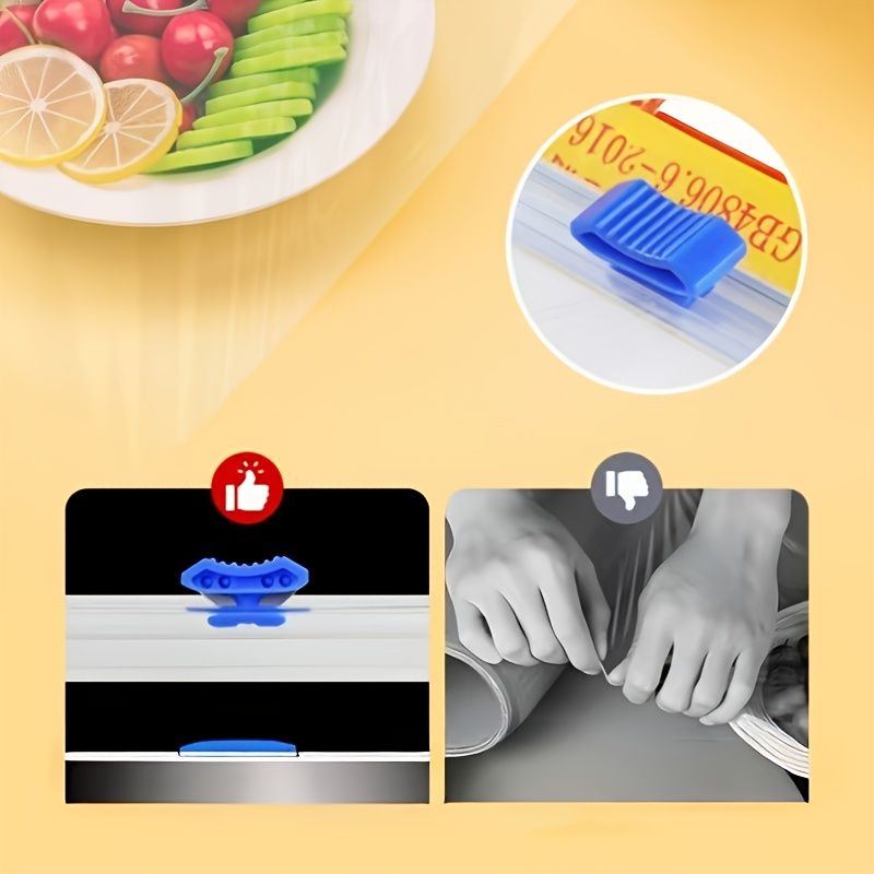 Silver Blue Stainless Steel Cling Wrap Dispenser, Kitchen Storage, Food Storage, Cling Wrap Holder, High-Quality Kitchen Accessory, Australian Kitchen, Wrap Dispenser - Image 2