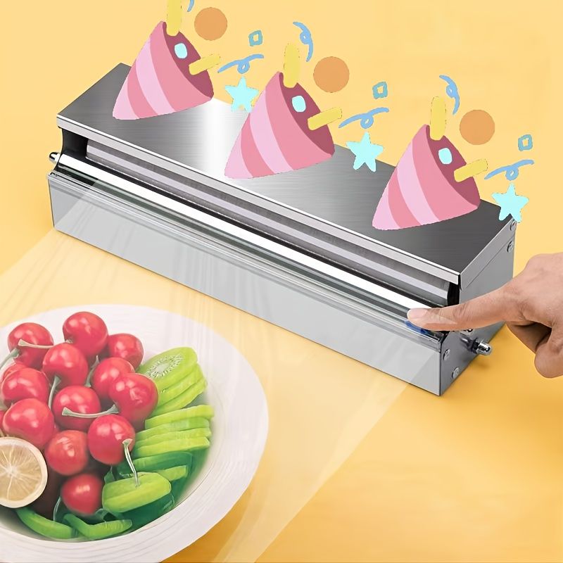 Silver Blue Stainless Steel Cling Wrap Dispenser, Kitchen Storage, Food Storage, Cling Wrap Holder, High-Quality Kitchen Accessory, Australian Kitchen, Wrap Dispenser - Image 8