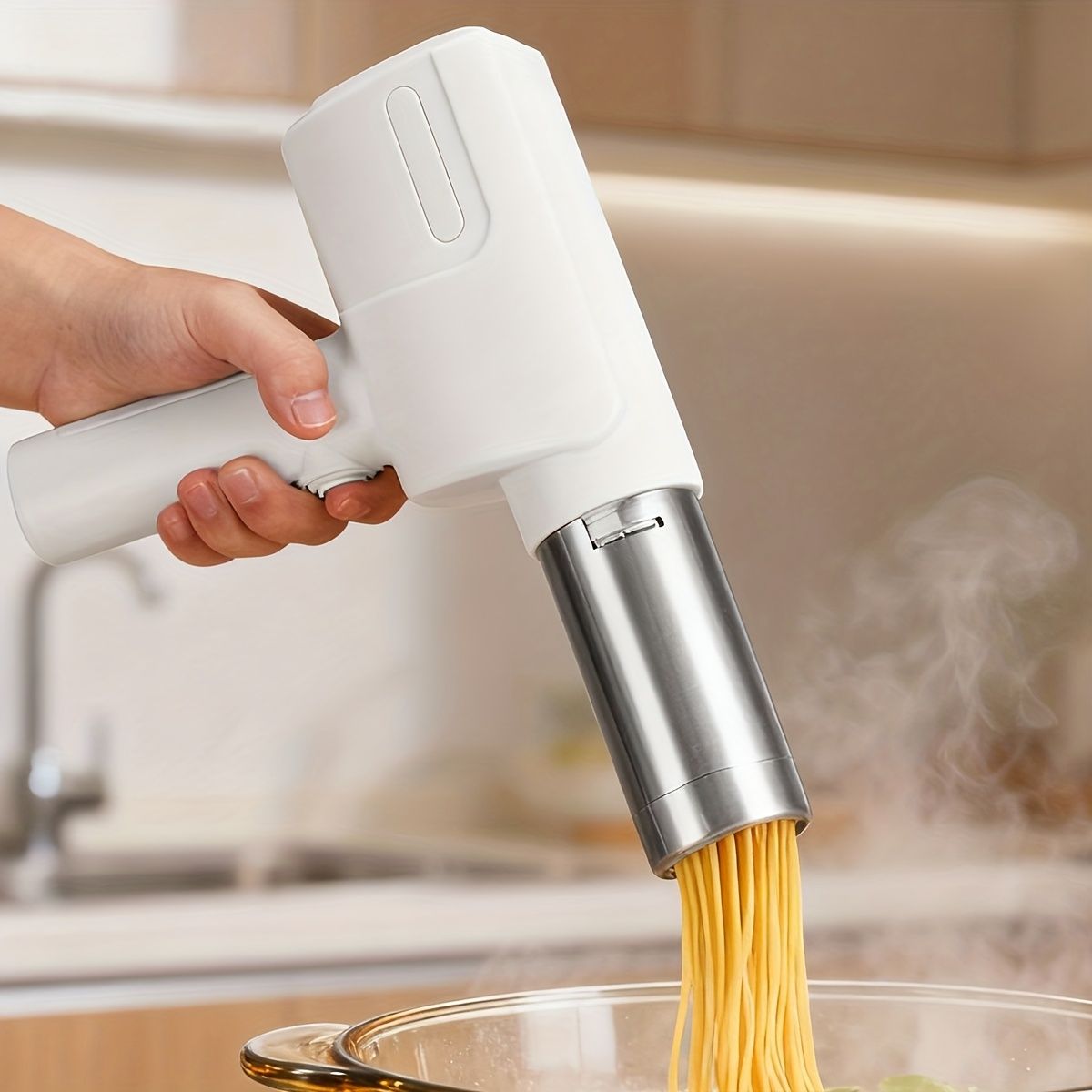 handheld noodle making machine, noodle maker, kitchen appliance, five noodle models, detachable cleaning, high-quality, home cooking, Australia, fresh pasta maker, compact kitchen tool - Image 4