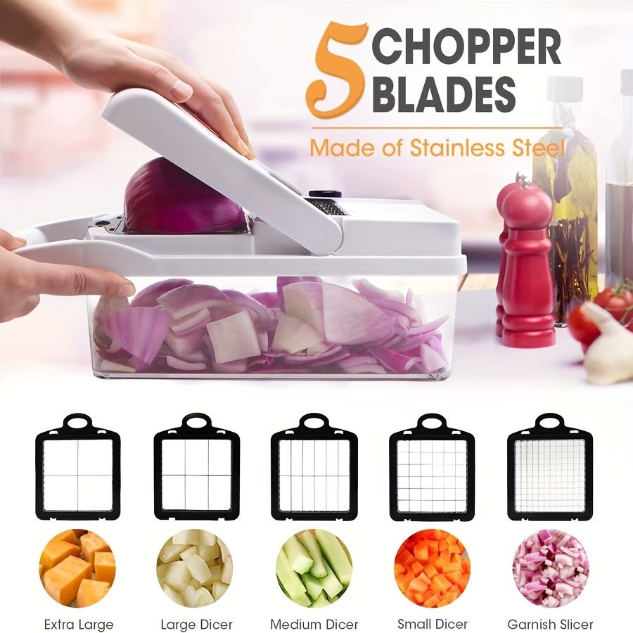 vegetable chopper, multi-function kitchen tool, high quality vegetable cutter, time-saving food prep, Australian kitchen gadget, veggie chopper - Image 3