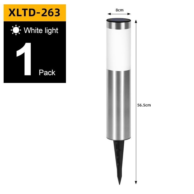 solar lawn lights, stainless steel outdoor lights, 3-LED garden lights, waterproof outdoor lights, modern outdoor lighting, cylindrical solar lights, Australian outdoor lights - Black warm light - Size 1PCS - Image 4