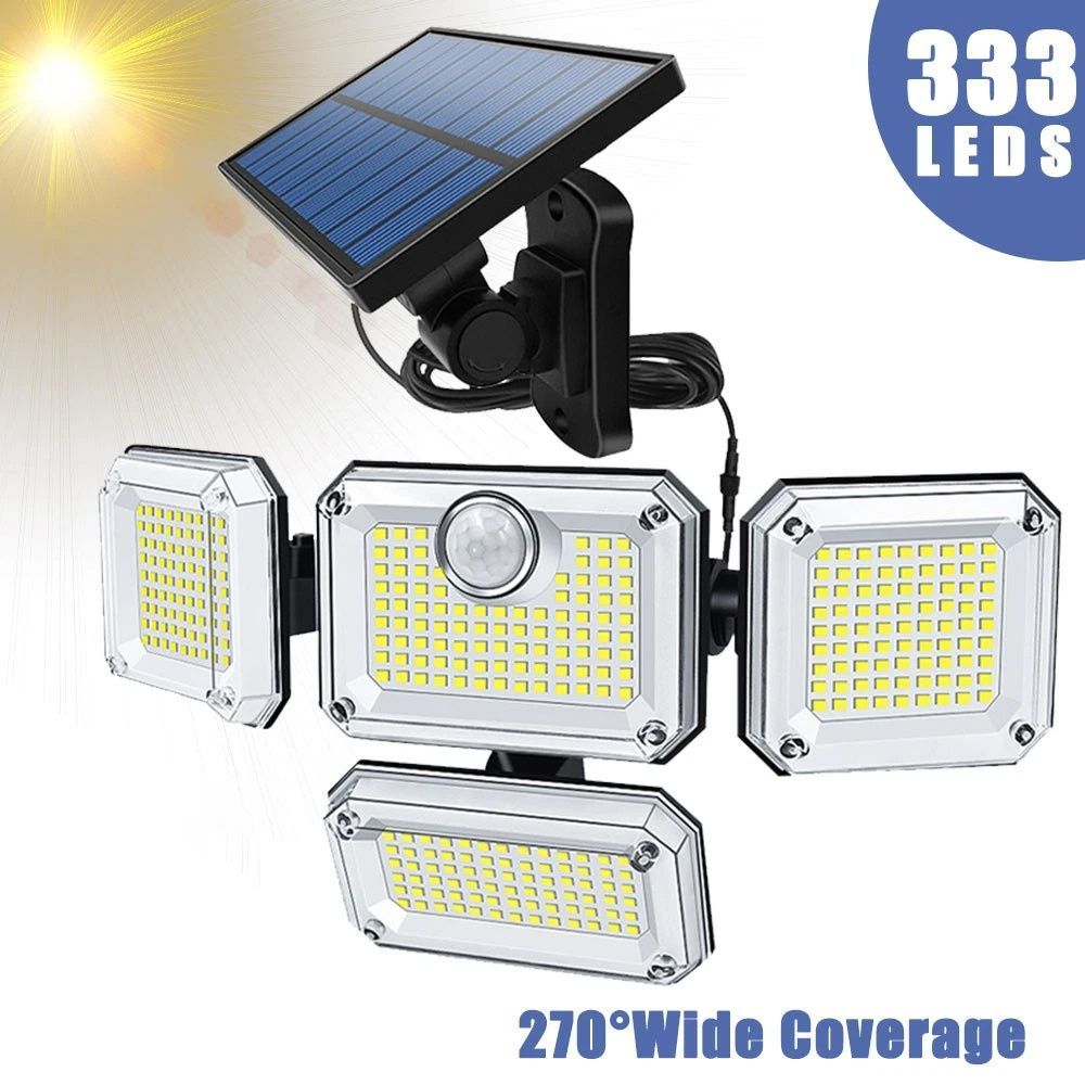 solar outdoor light, motion sensor wall light, waterproof led light, rotatable solar panel, Australian outdoor lighting, energy saving garden light, dusk to dawn light - White light - Size 4PCS - Image 3