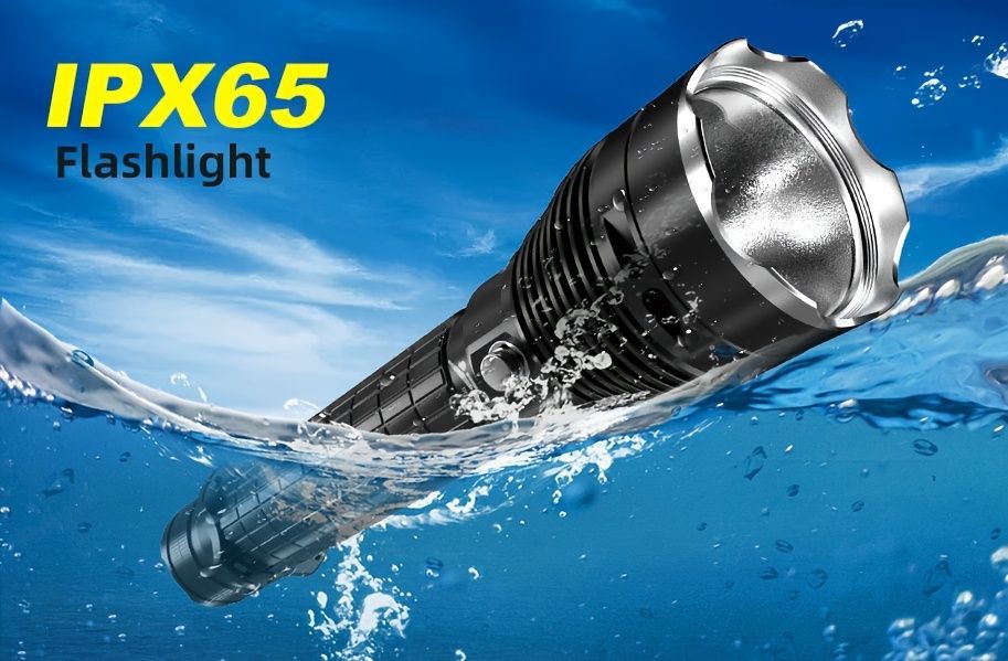 LED diving flashlight, high-lumen flashlight, 26650 battery flashlight, professional diving flashlight, multi-mode flashlight, anti-slip flashlight, underwater torch, outdoor lighting, Australia - Black - Size 黄光 - Image 2
