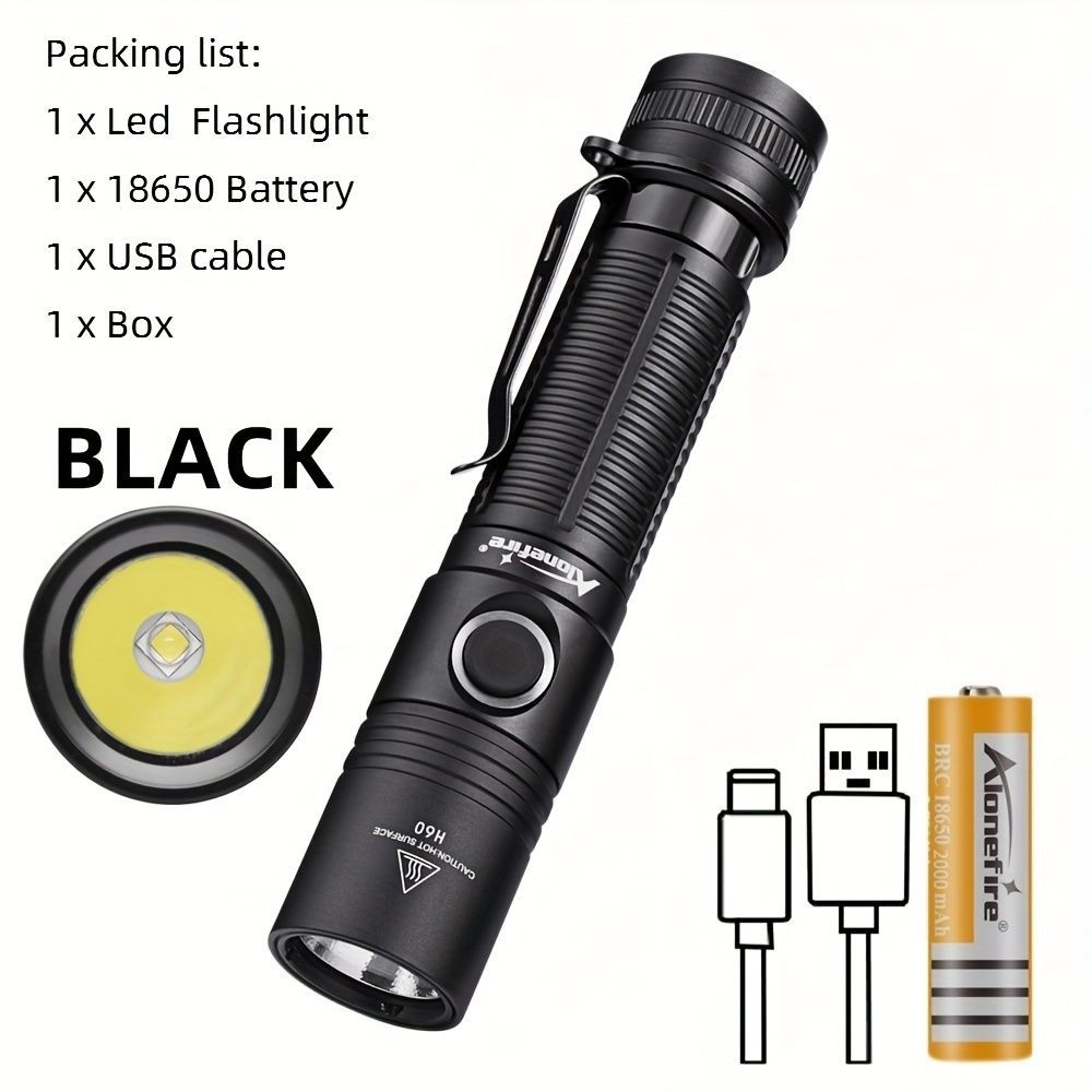 powerful flashlight, rechargeable flashlight, magnetic flashlight, outdoor lighting, long-range flashlight, 12W flashlight, camping light, work light, hands-free light - Black - Size 12W - Image 6