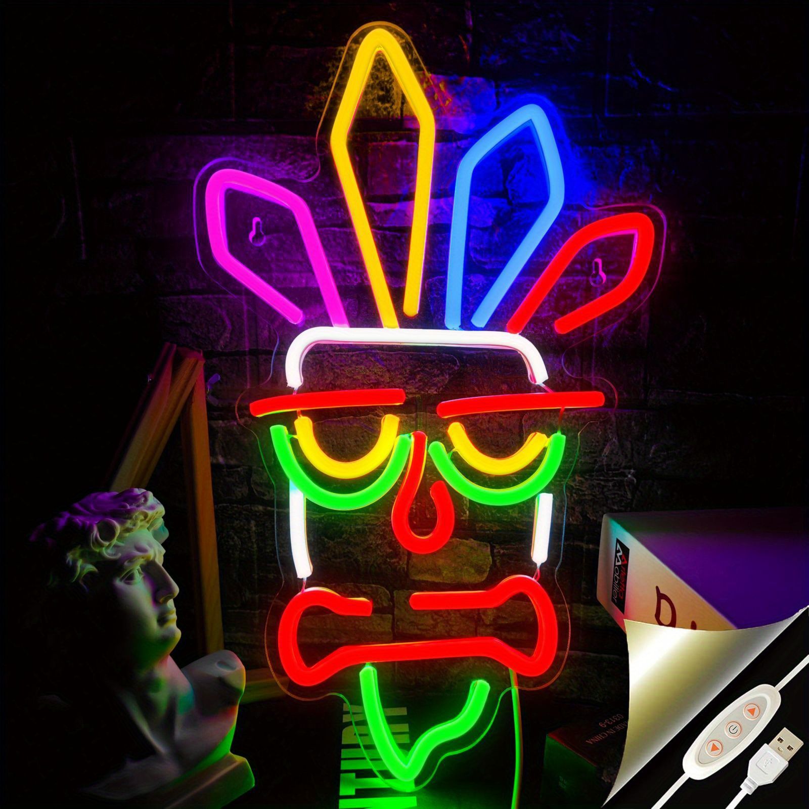 neon wall light, acrylic neon light, colourful neon tube, USB powered light, dimmable wall light, home decor lighting, ambient lighting, Australia decor, modern wall art, LED neon sign - Image 8