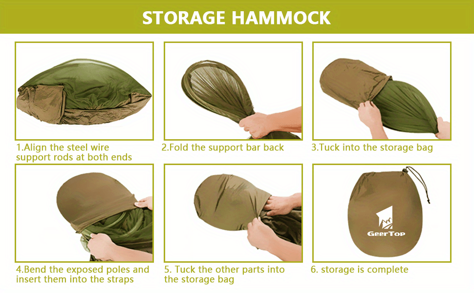 Double Person Camping Hammock with Mosquito Net - Image 5