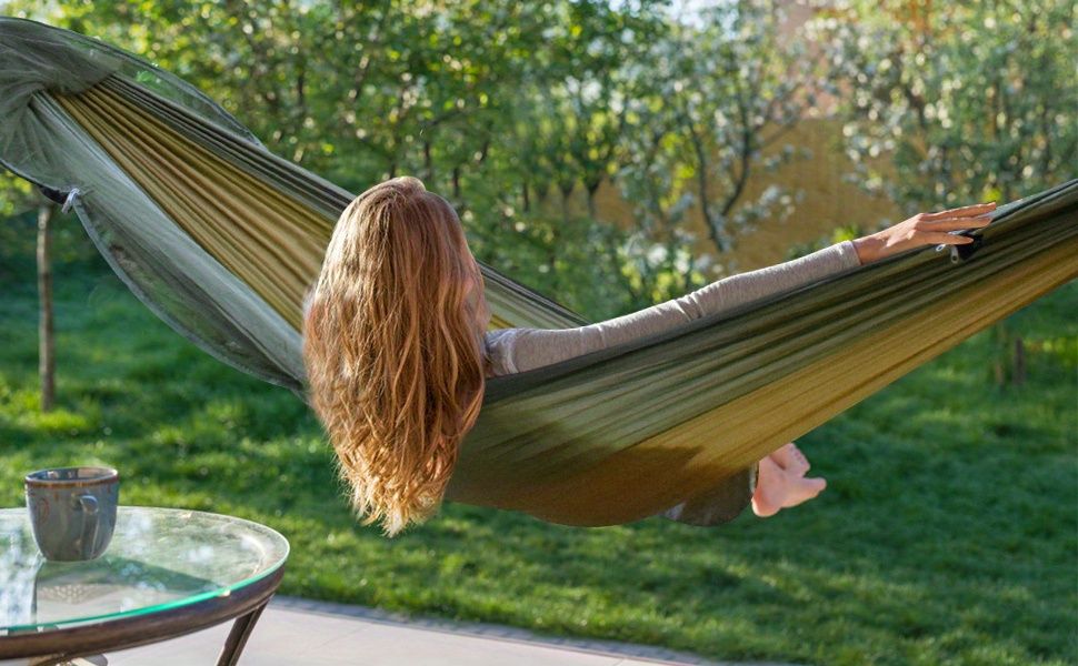 Double Person Camping Hammock with Mosquito Net - Image 7