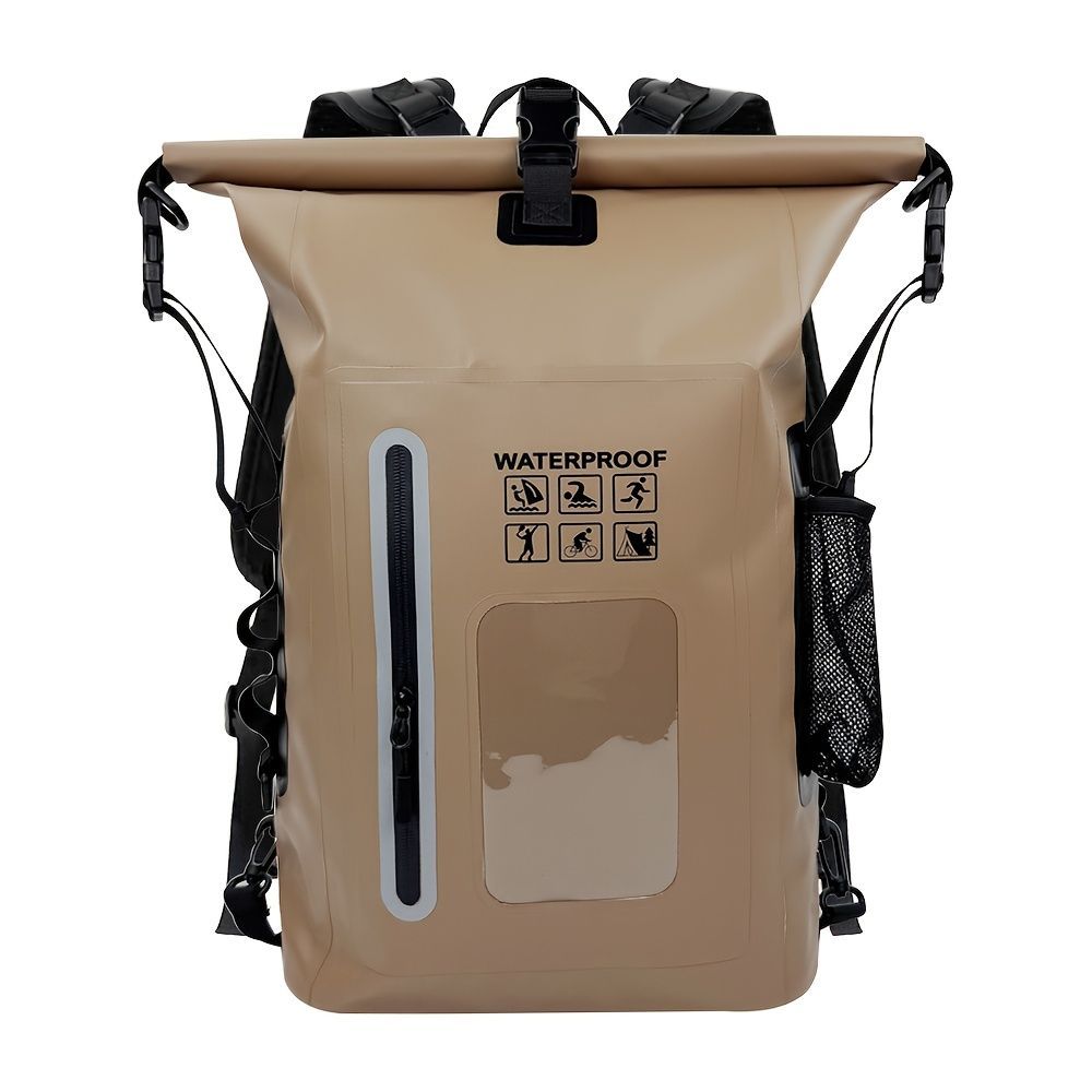 waterproof backpack, dry-wet separation, outdoor sports backpack, fishing backpack, camping backpack, canyoning backpack, swimming backpack, rafting backpack, waterproof gear, Australia outdoor backpack, hiking backpack water resistant - army green - Size - Image 3
