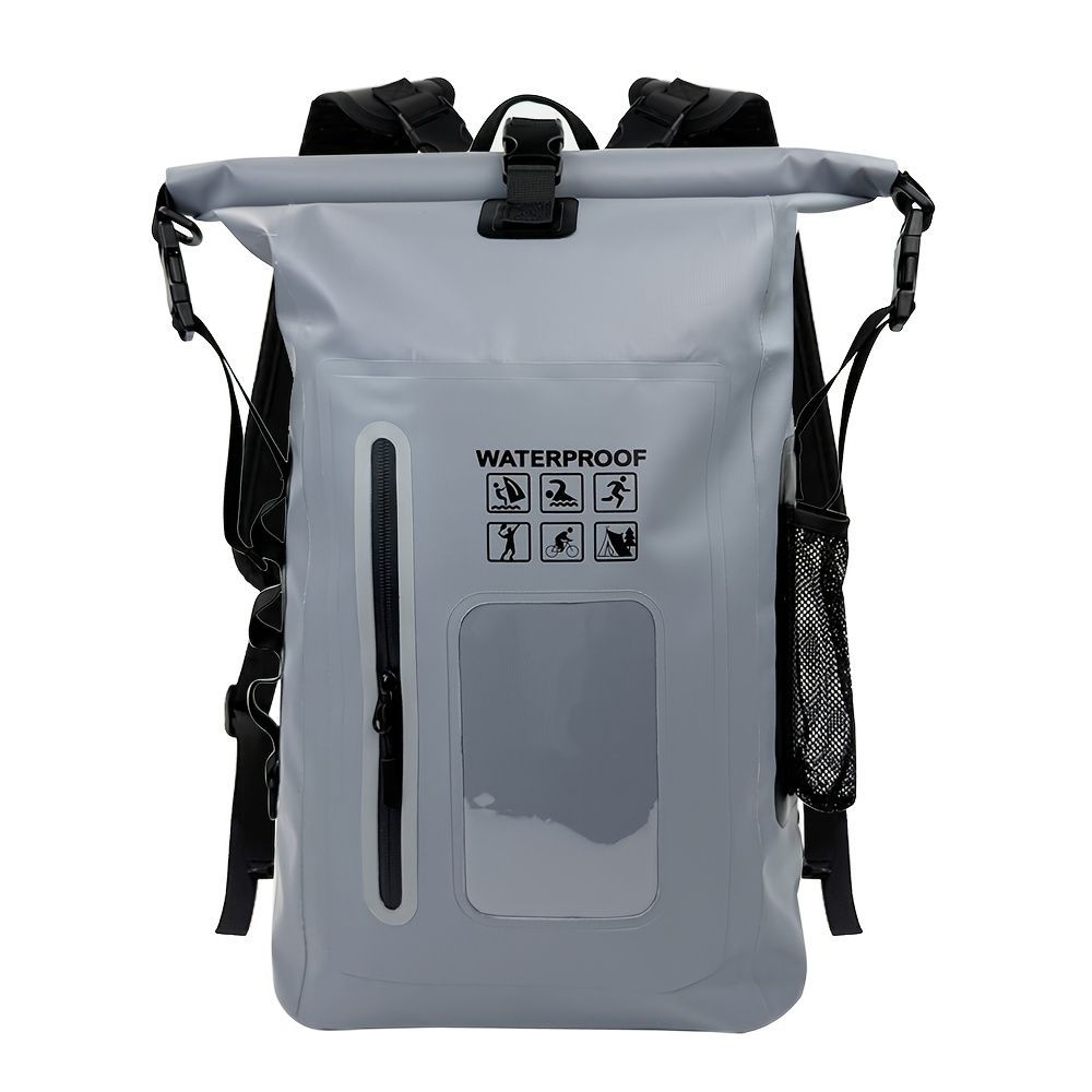 waterproof backpack, dry-wet separation, outdoor sports backpack, fishing backpack, camping backpack, canyoning backpack, swimming backpack, rafting backpack, waterproof gear, Australia outdoor backpack, hiking backpack water resistant - Black - Size 25L - Image 2