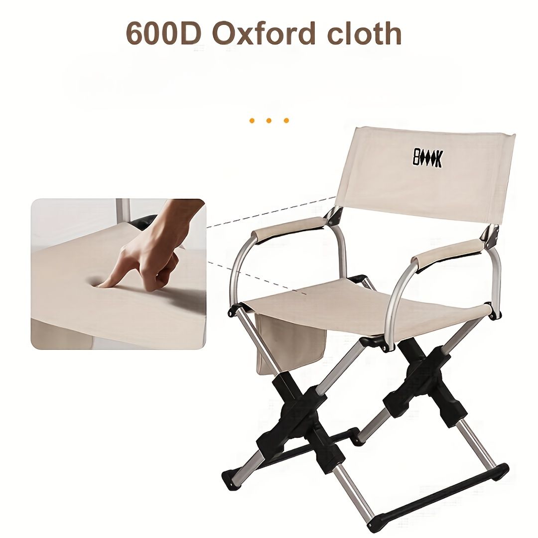 folding camping chair, portable outdoor seat, camping furniture, lightweight folding chair, carry bag included, Australian outdoor gear-Beige - Image 7