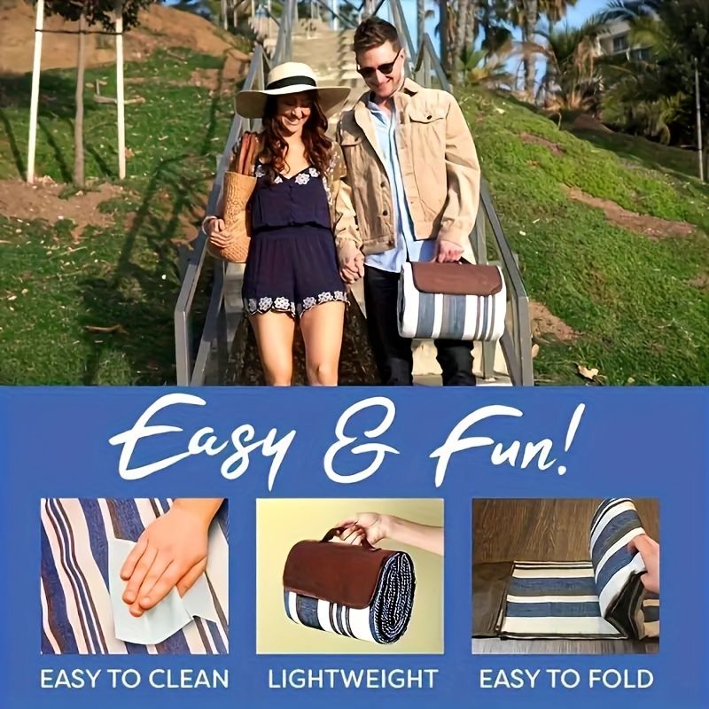 extra large picnic blanket, outdoor blanket Australia, camping blanket, picnic blanket with carry handle, waterproof picnic blanket, family picnic blanket, beach blanket large, portable outdoor blanket, durable picnic blanket, Aussie picnic blanket - Image 4