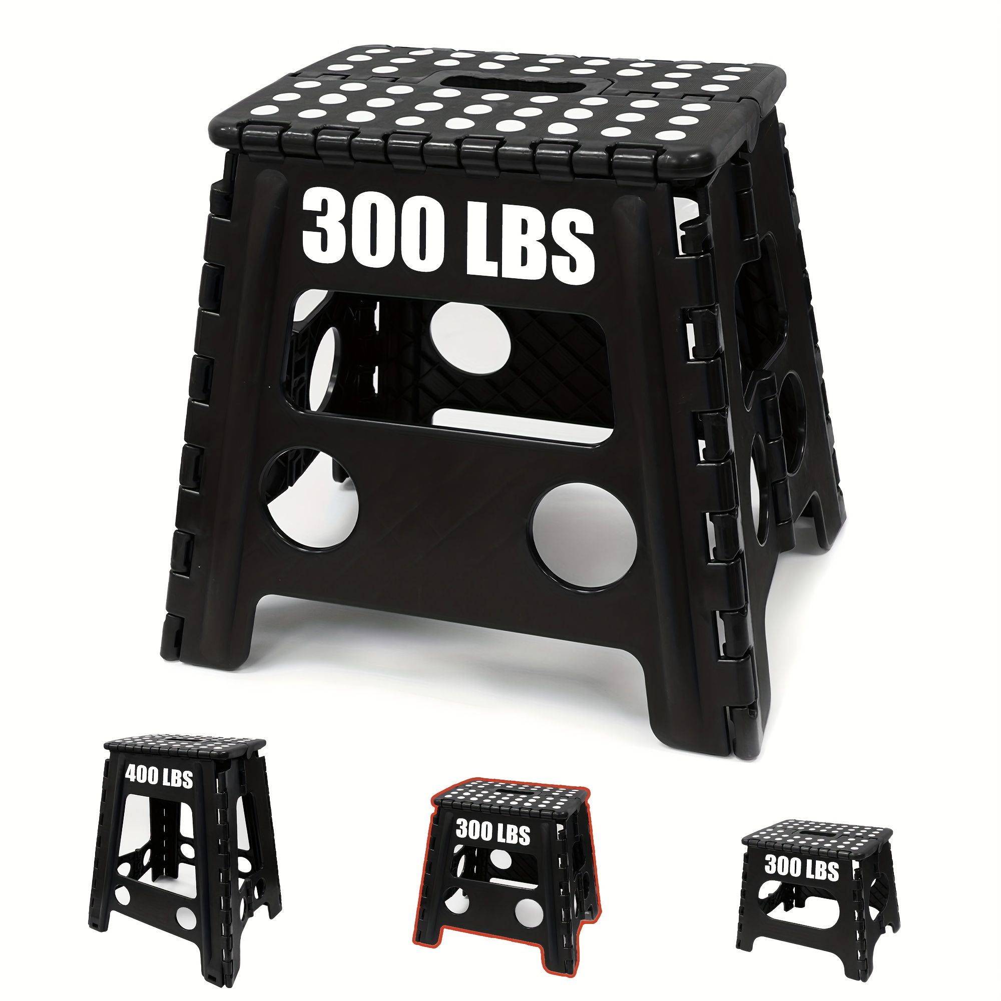 Black foldable camping stool, portable camping seat, lightweight outdoor furniture, durable stool for camping, compact camping gear - Image 6