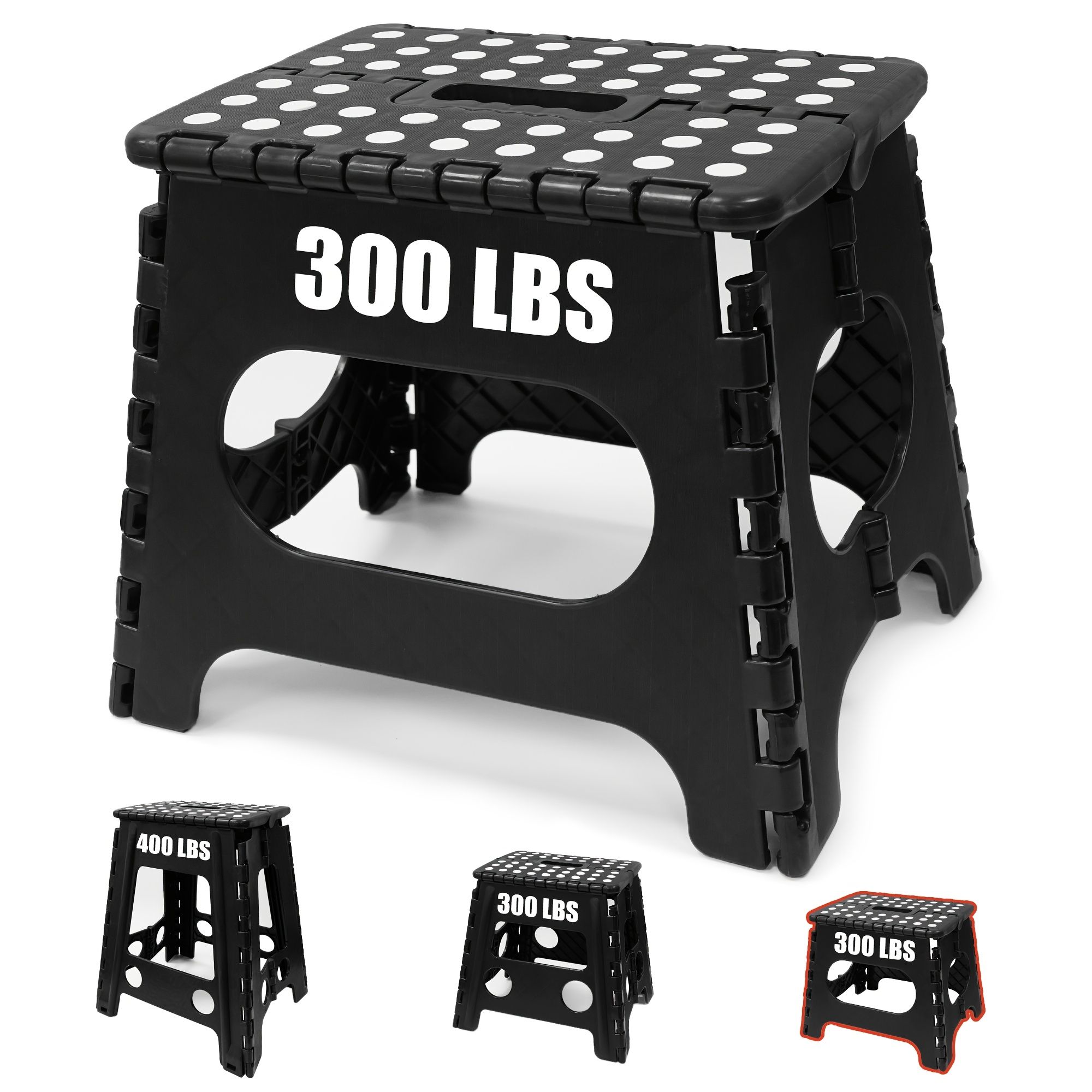 Black foldable camping stool, portable camping seat, lightweight outdoor furniture, durable stool for camping, compact camping gear - Image 8