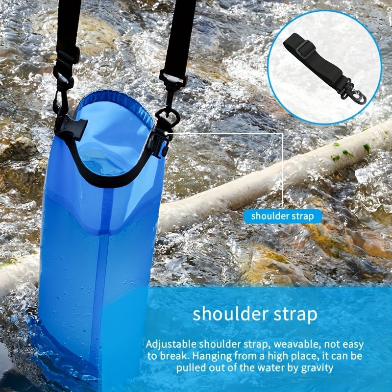 Blue portable shower bag, camping shower, TPU shower bag, hanging outdoor shower, 6L shower bag, lightweight shower, Australia camping gear, beach shower, hiking shower, outdoor hygiene - Image 3