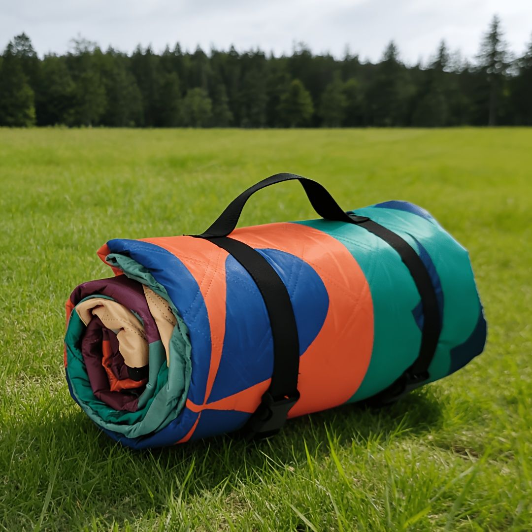 Outdoor Camping Quilted Picnic Mat – Three-Layer Design, Portable & Stylish - Image 4