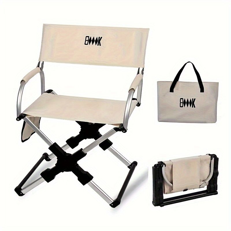 Folding camping chair, portable outdoor seat, camping furniture, lightweight folding chair, comes with carrying bag, Australian outdoor gear - black - Image 4