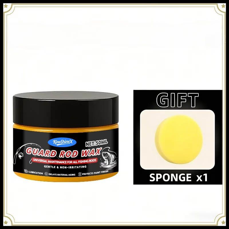 fishing rod guard wax, fishing rod maintenance, beeswax oil for fishing rods, sea rod maintenance, lure rod maintenance, rod protection, antioxidant rod wax, crack-resistant rod wax, corrosion-resistant rod wax, fishing gear care Australia - Yellow - Size - Image 1