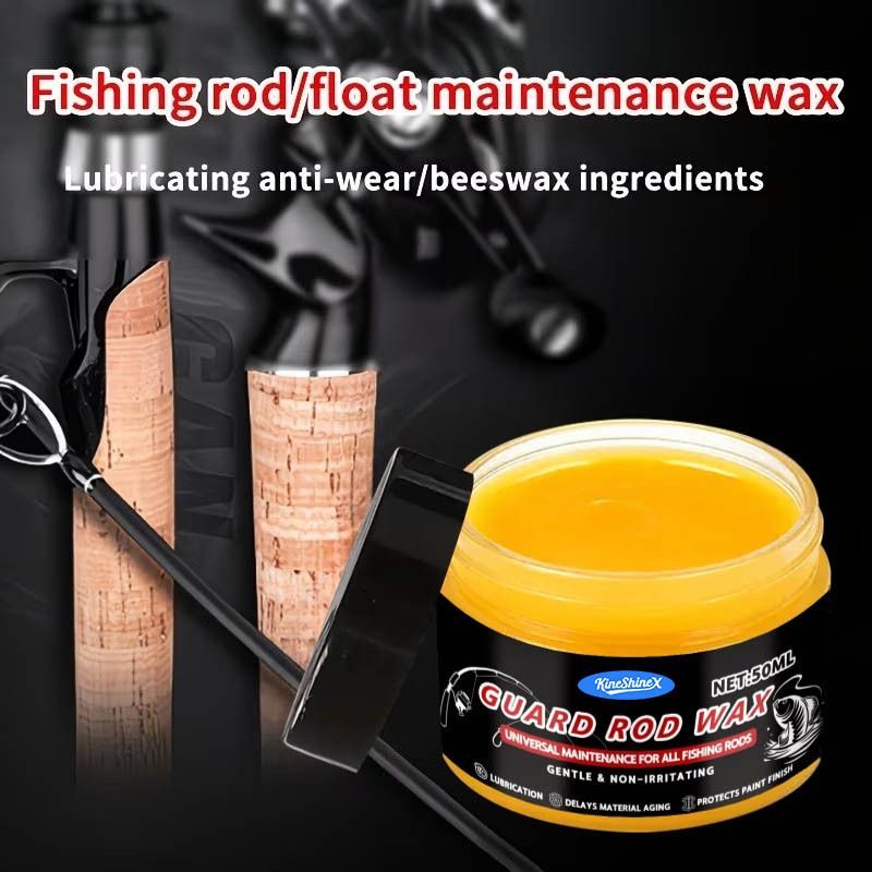 fishing rod guard wax, fishing rod maintenance, beeswax oil for fishing rods, sea rod maintenance, lure rod maintenance, rod protection, antioxidant rod wax, crack-resistant rod wax, corrosion-resistant rod wax, fishing gear care Australia - Yellow - Size - Image 4