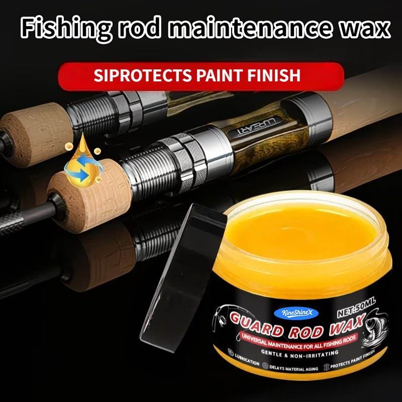 fishing rod guard wax, fishing rod maintenance, beeswax oil for fishing rods, sea rod maintenance, lure rod maintenance, rod protection, antioxidant rod wax, crack-resistant rod wax, corrosion-resistant rod wax, fishing gear care Australia - Yellow - Size - Image 5