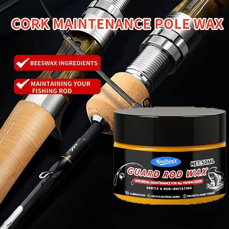 fishing rod guard wax, fishing rod maintenance, beeswax oil for fishing rods, sea rod maintenance, lure rod maintenance, rod protection, antioxidant rod wax, crack-resistant rod wax, corrosion-resistant rod wax, fishing gear care Australia - Yellow - Size - Image 6
