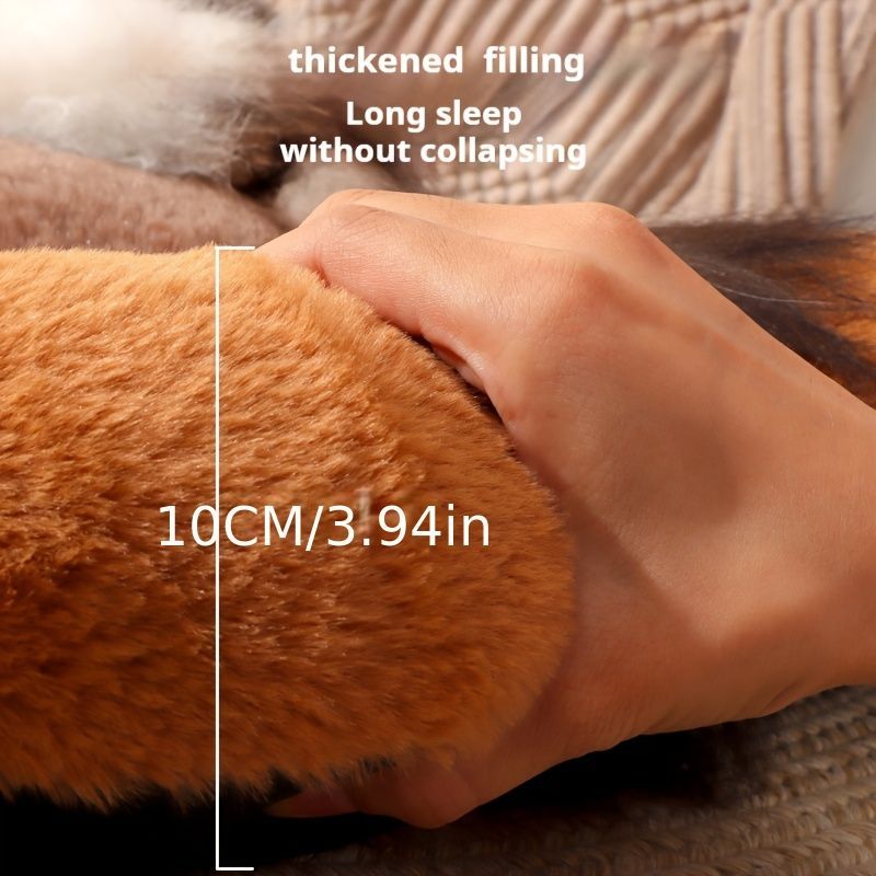 dog bed, bear shaped dog bed, thickened dog bed, enlarged dog bed, all season dog bed, comfortable dog bed, Australia, soft plush dog bed, machine washable dog bed - Dark coffee color - Size L-10kg - Image 4