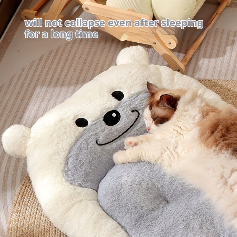 dog bed, bear shaped dog bed, thickened dog bed, enlarged dog bed, all season dog bed, comfortable dog bed, Australia, soft plush dog bed, machine washable dog bed - light green - Size L-10kg - Image 7