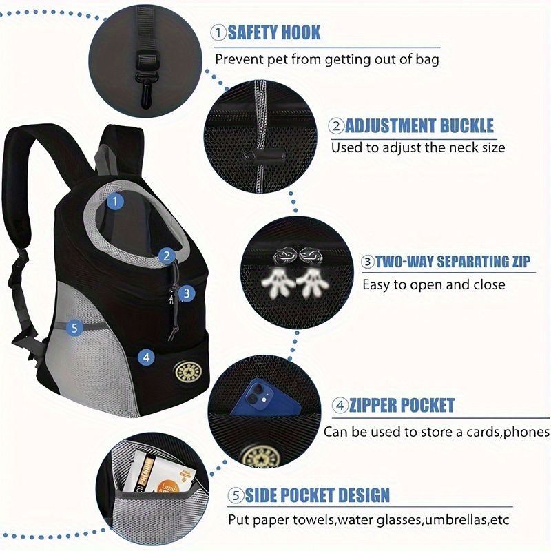 dog carrier backpack, small dog carrier, pet travel backpack, outdoor pet carrier, Australian pet gear, hands-free dog pack, portable pet carrier - Image 4