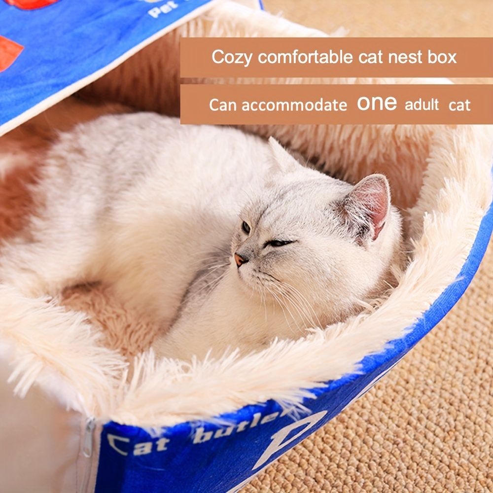 cat bed, sushi - themed, pet habitat, high - quality, value for money -red - Image 6
