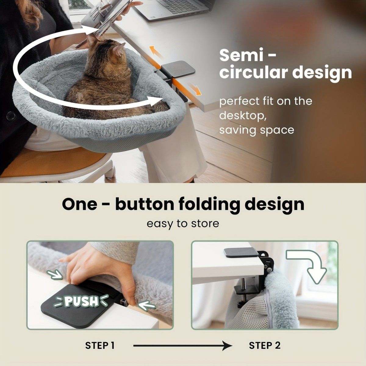 hanging cat bed, cat resting place, space - saving cat bed, cat furniture, high - quality cat bed - Image 2