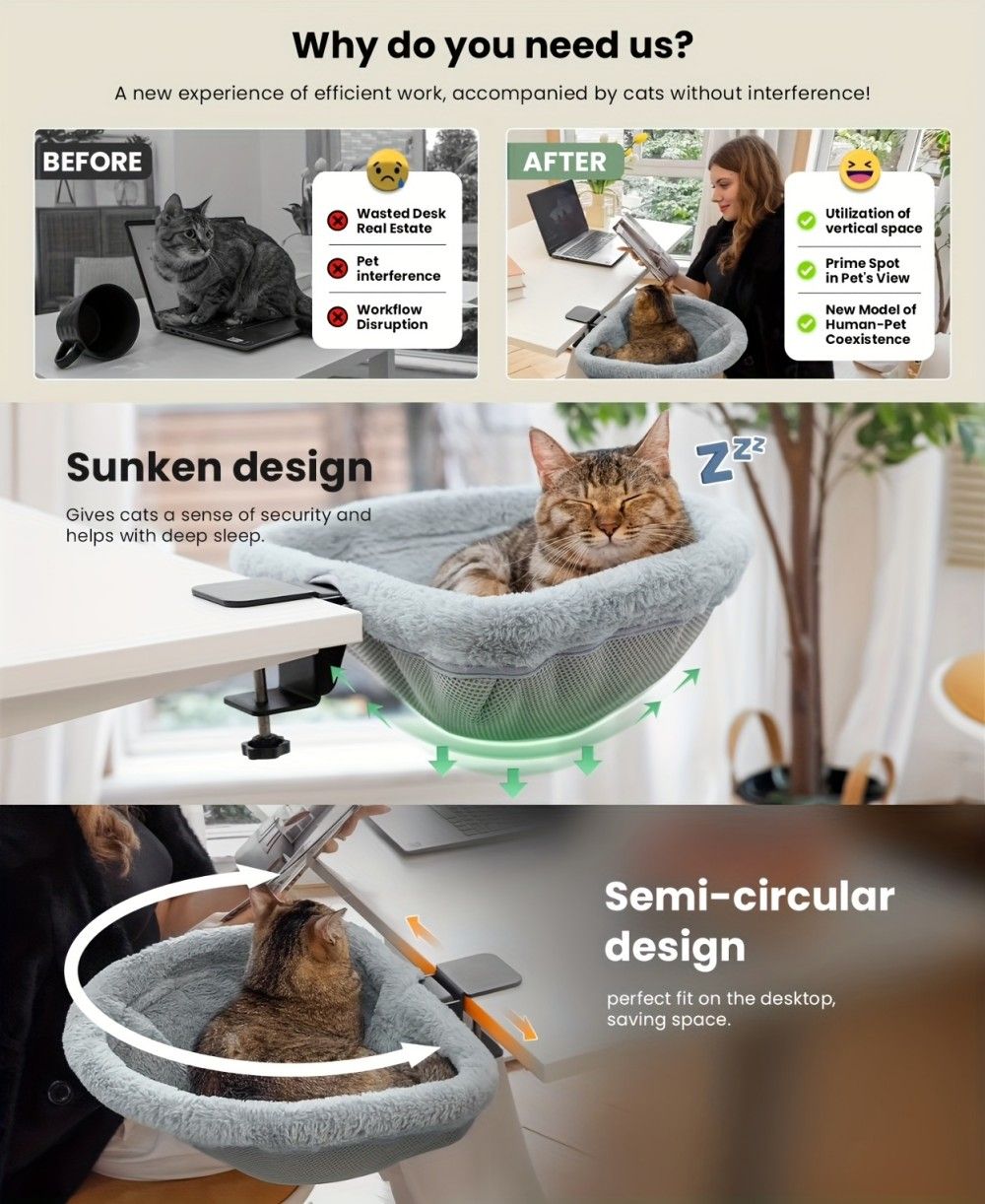 hanging cat bed, cat resting place, space - saving cat bed, cat furniture, high - quality cat bed - Image 5