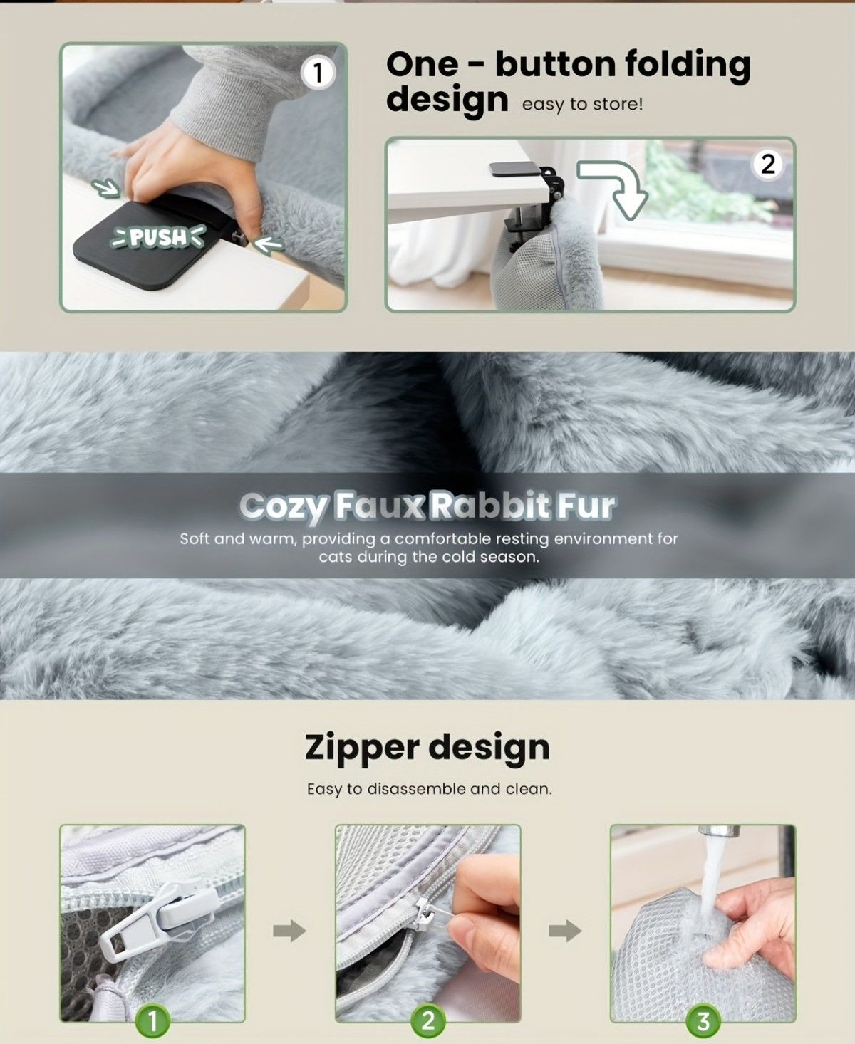 hanging cat bed, cat resting place, space - saving cat bed, cat furniture, high - quality cat bed - Image 7