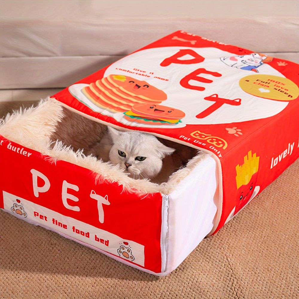 cat bed, sushi - themed, pet habitat, high - quality, value for money-blue - Image 7