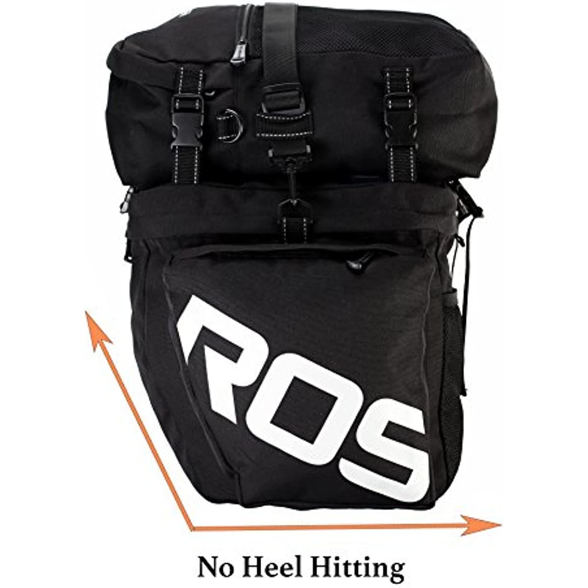Bicycle Rear Rack Bag Set - Durable & Spacious Cycling Storage-black - Image 3