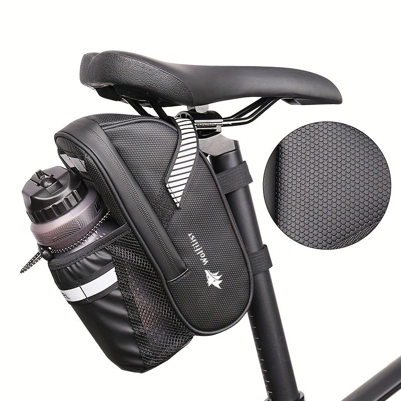 Bicycle Tail Bag with Quick Access Kettle Pocket & Reflective Safety Light - Image 6