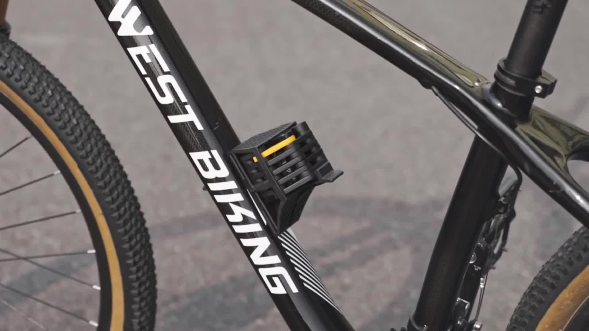West Biking, folding bike lock, bike security, combination lock, cycling accessories, Australian cyclists, portable lock, bike lock Australia - Image 1