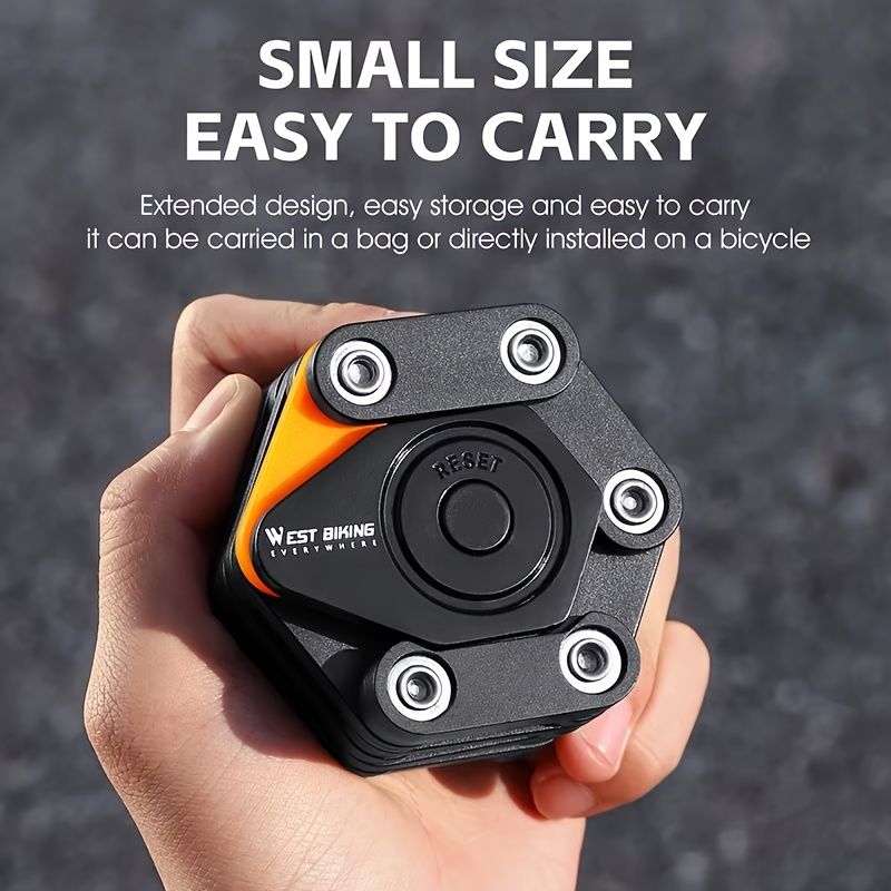 West Biking, folding bike lock, bike security, combination lock, cycling accessories, Australian cyclists, portable lock, bike lock Australia - Image 7